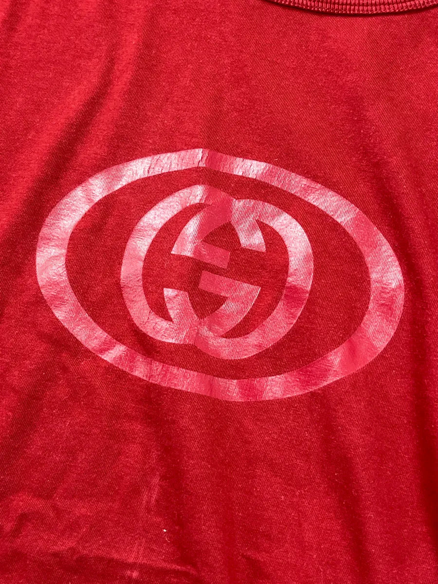 2010s Gucci Red Guccissima Logo T-Shirt NMsTYHqt 8
