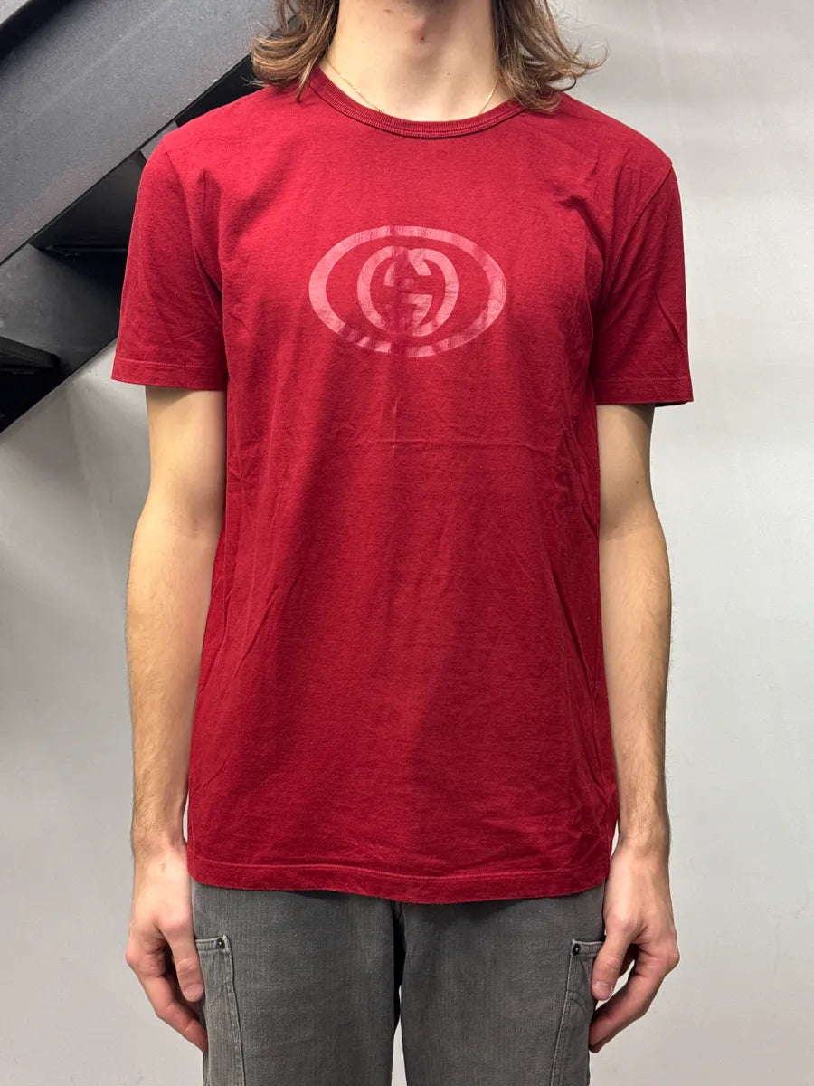 2010s Gucci Red Guccissima Logo T-Shirt NMsTYHqt 1