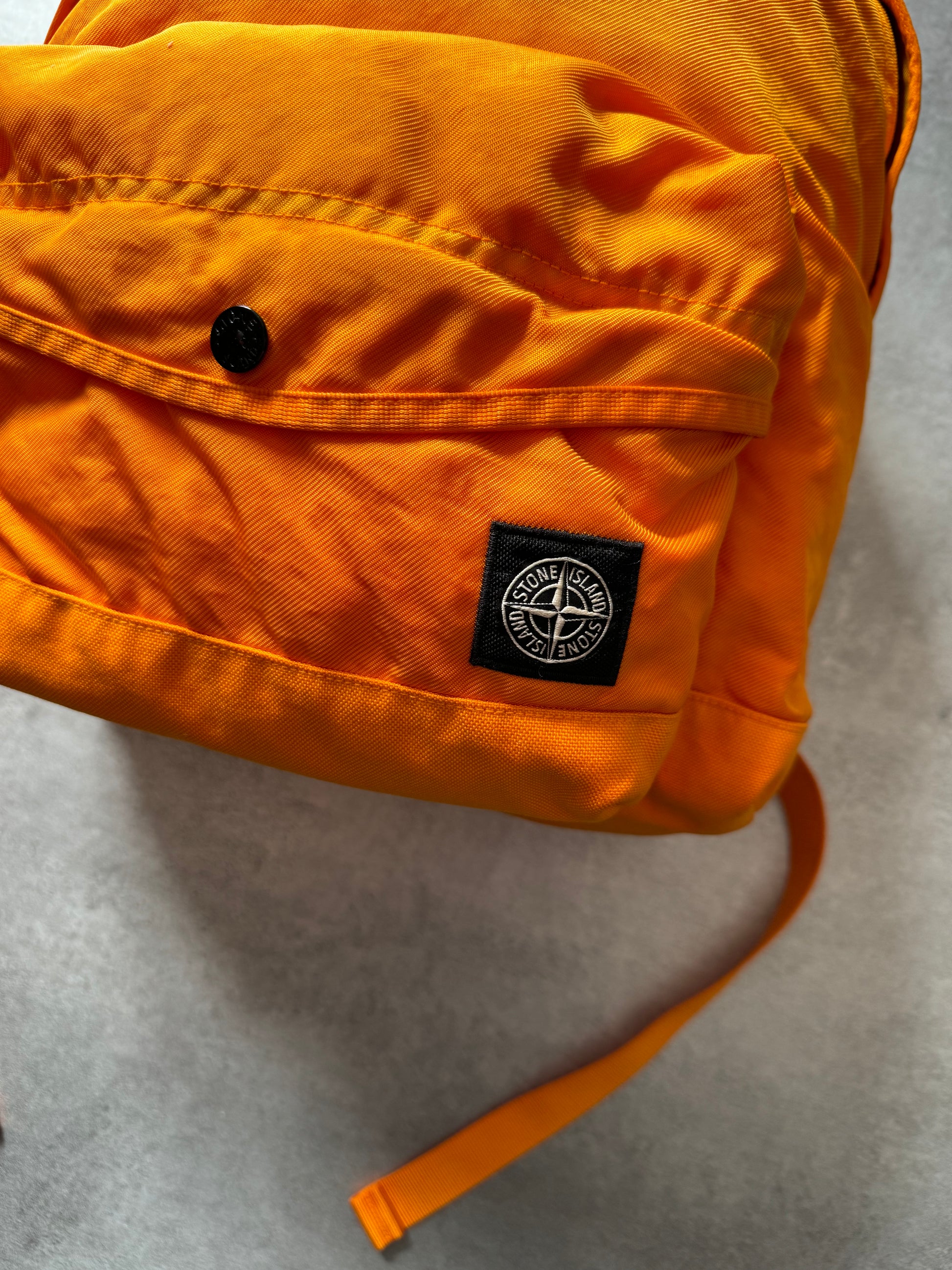 AW2021 Stone Island Orange Compass-Patch Backpack (OS) - 8