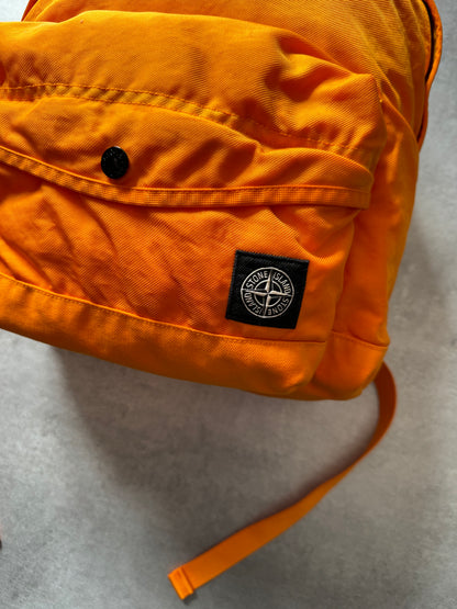 AW2021 Stone Island Orange Compass-Patch Backpack (OS) - 8