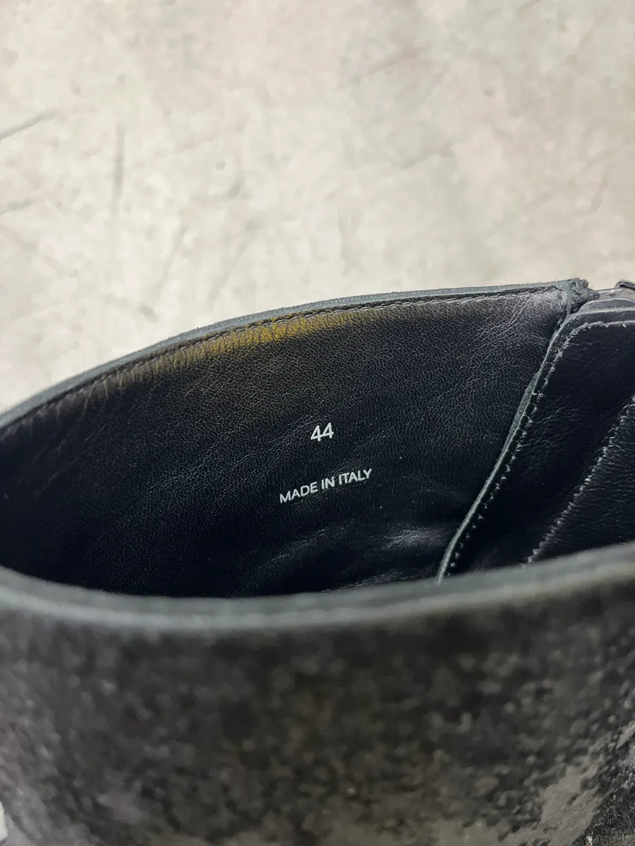 AW2022 Ann Demeulemeester Black Calf Hair Side-Zip Boots NNBnCFcL 8