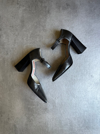 1990s Miu Miu Architectural Block Heels (37,5) - 4