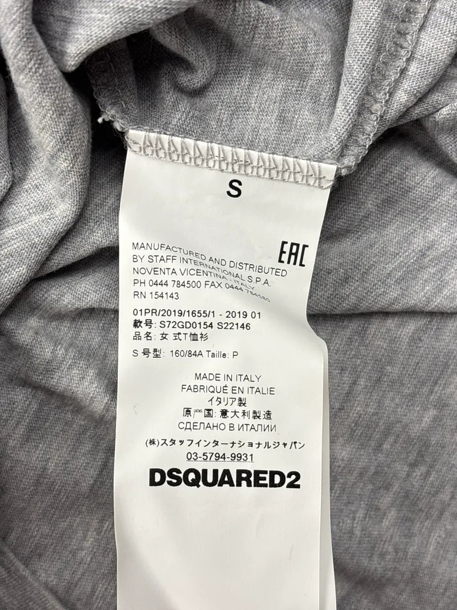 SS2019 Dsquared2 Grey Ruffled Painter Tank-Top NUOTpOyq 12