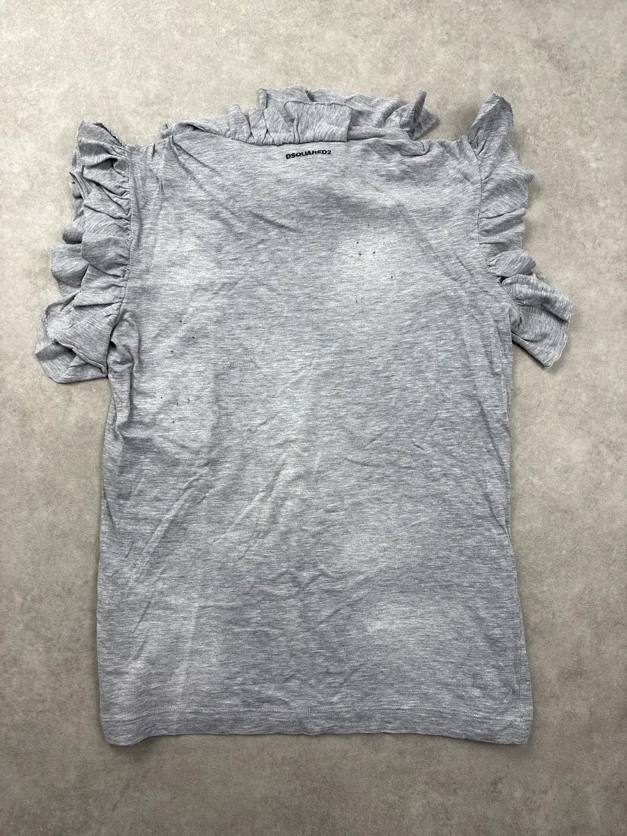 SS2019 Dsquared2 Grey Ruffled Painter Tank-Top NUOTpOyq 5