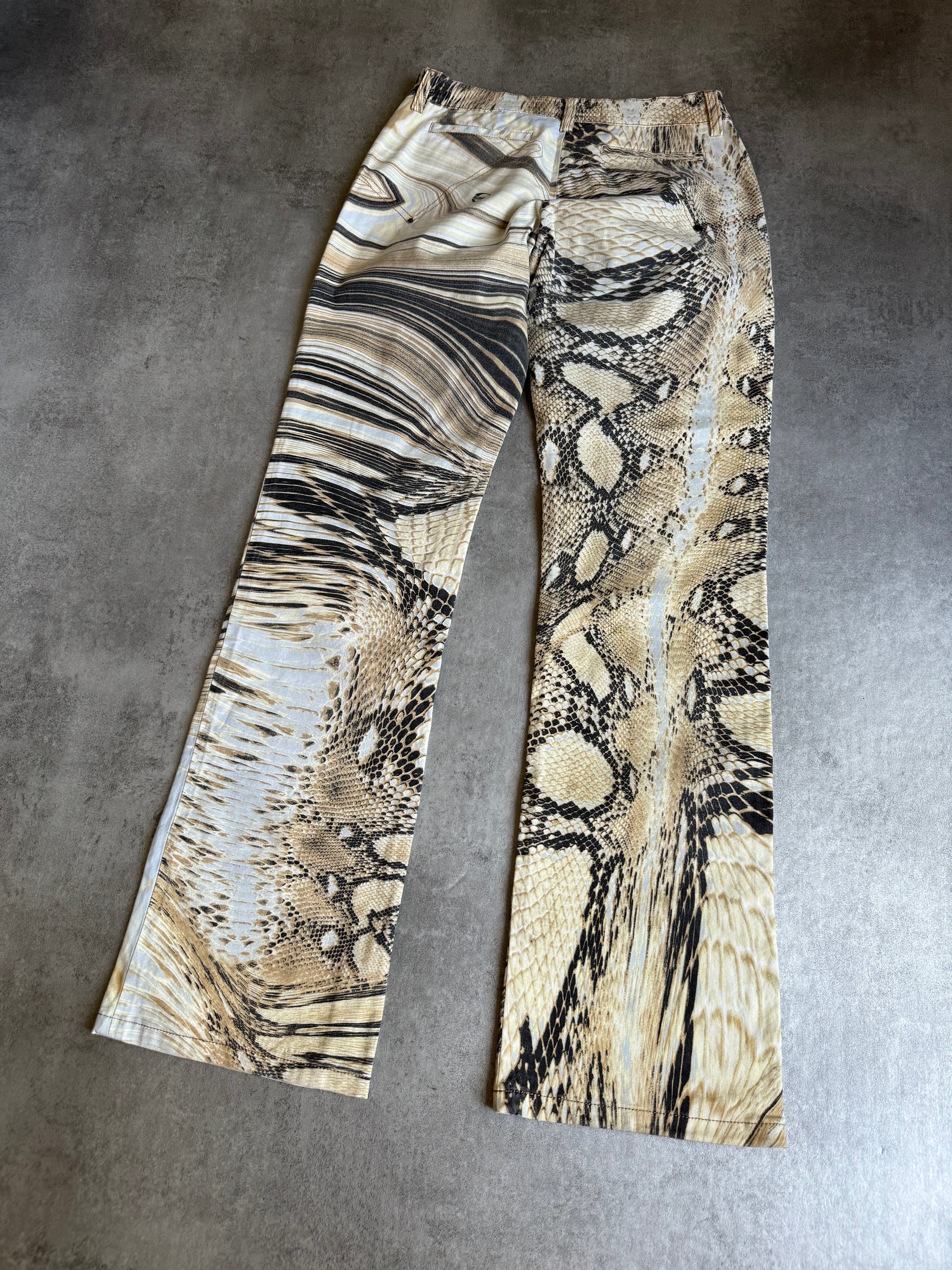 SS2004 Cavalli Glitched Snake Effect Pants  (XS) - 6