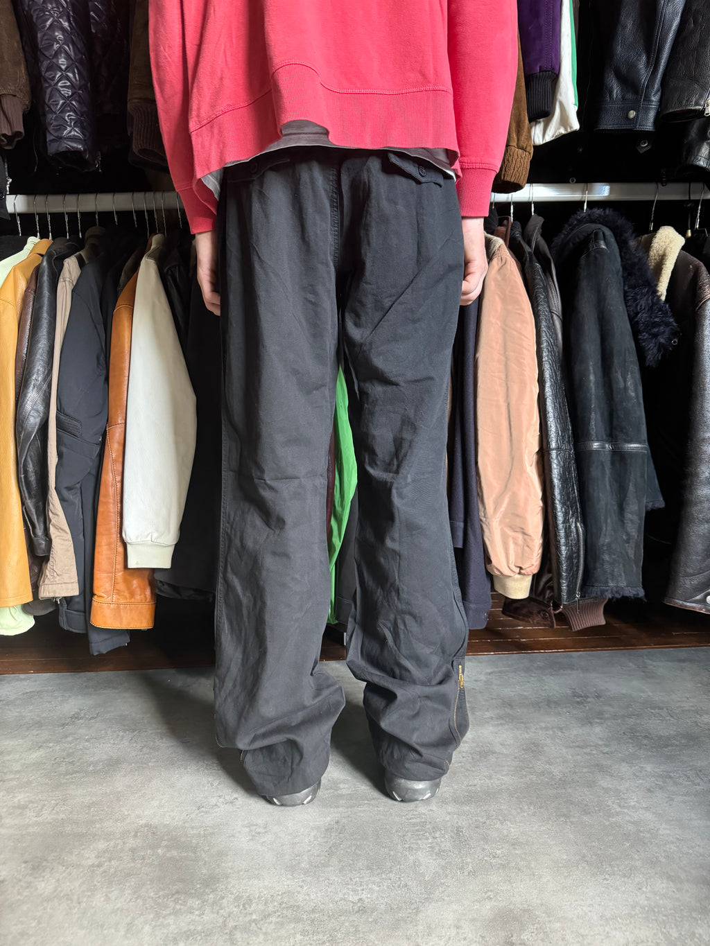 SS2010 Dolce & Gabbana Black Double Knee Cozy Straight Pants (M) - 3