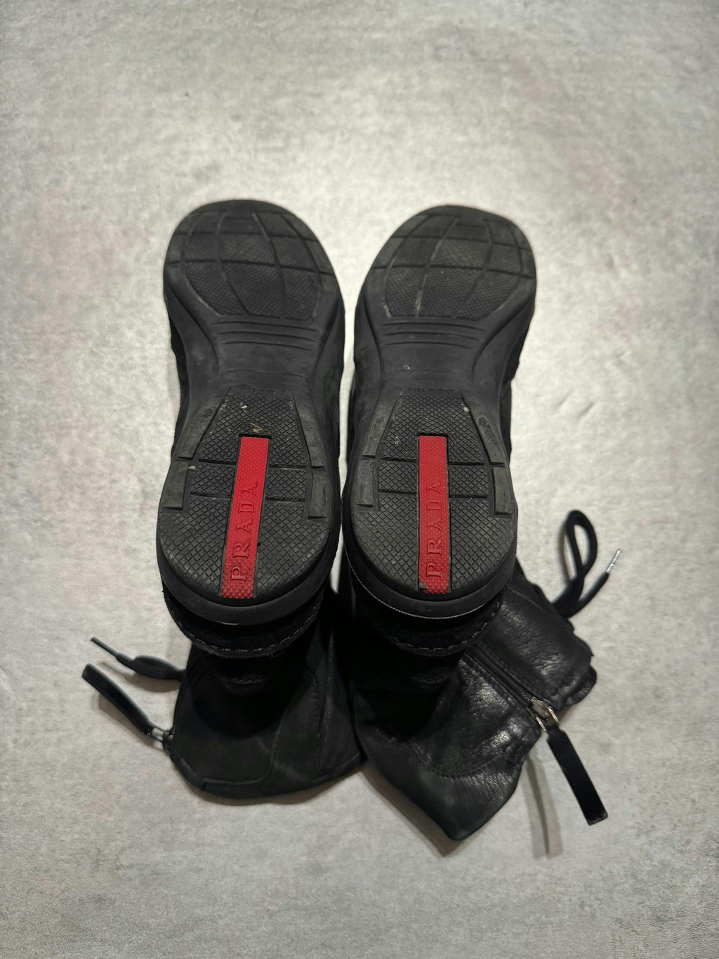 2000s Prada Black Biker Avant-Garde Ankle Boots (39eu/us6.5)