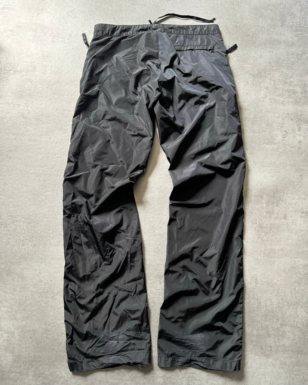 AW2005 Prada Linea Rossa Nylon Black Soft Pants (M) - 5