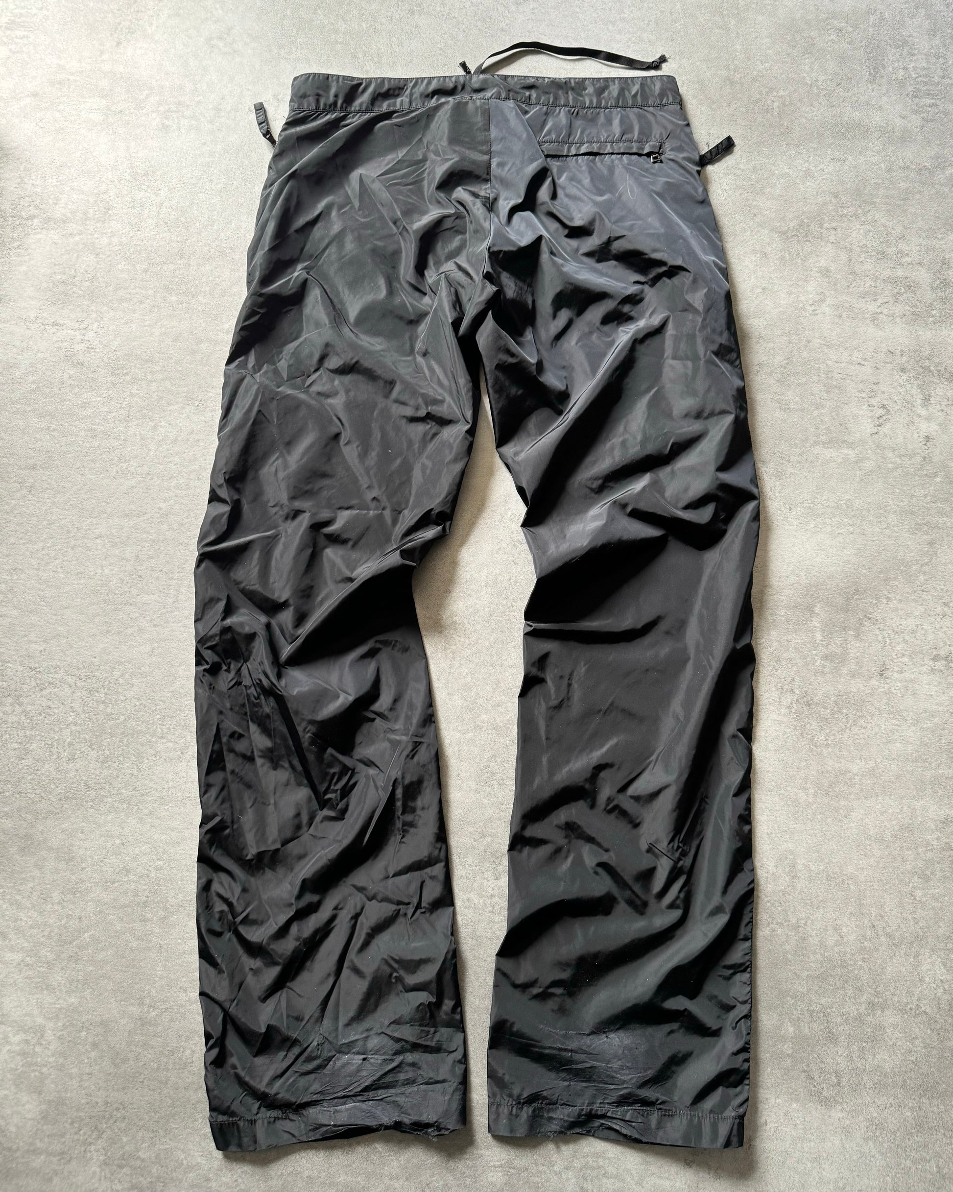 AW2005 Prada Linea Rossa Nylon Black Soft Pants (M) - 5
