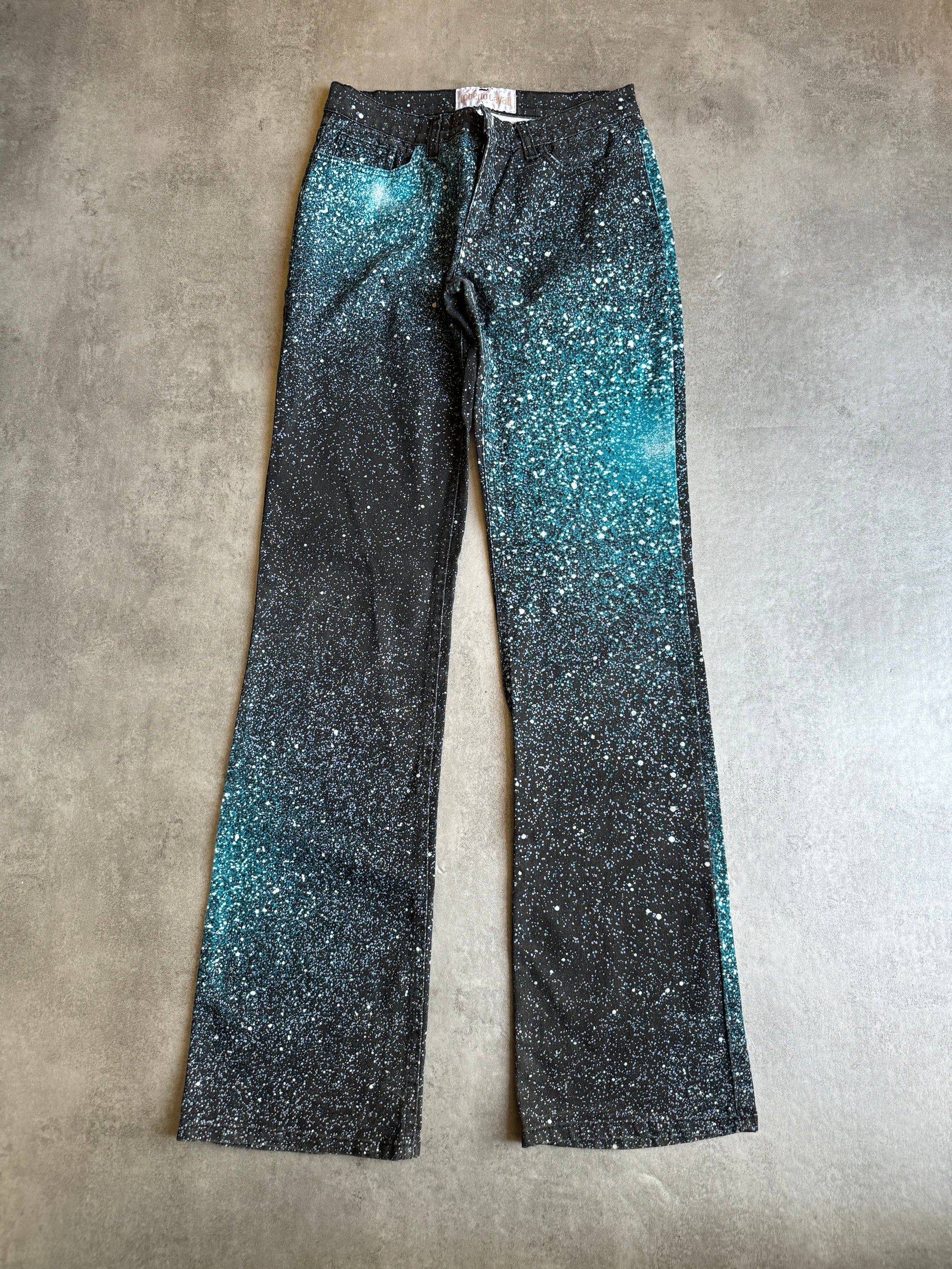 2000s Roberto Cavalli Galaxy Expansion Blue Pants (S) - 9