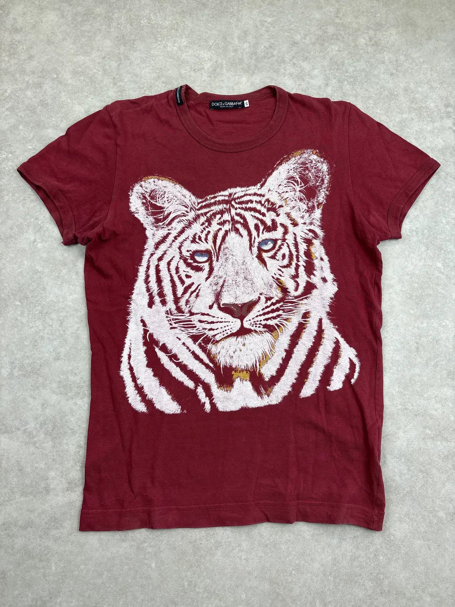 AW2004 Dolce & Gabbana Red Tiger Head T-Shirt NfPmuOzB 0