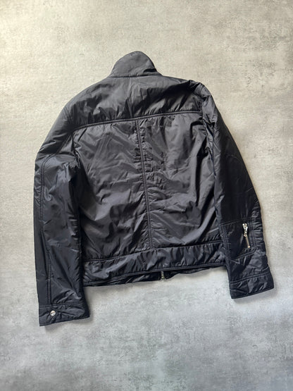 AW2003 Dolce & Gabbana Multi Zips Utility Black Puffer Jacket (M) - 3