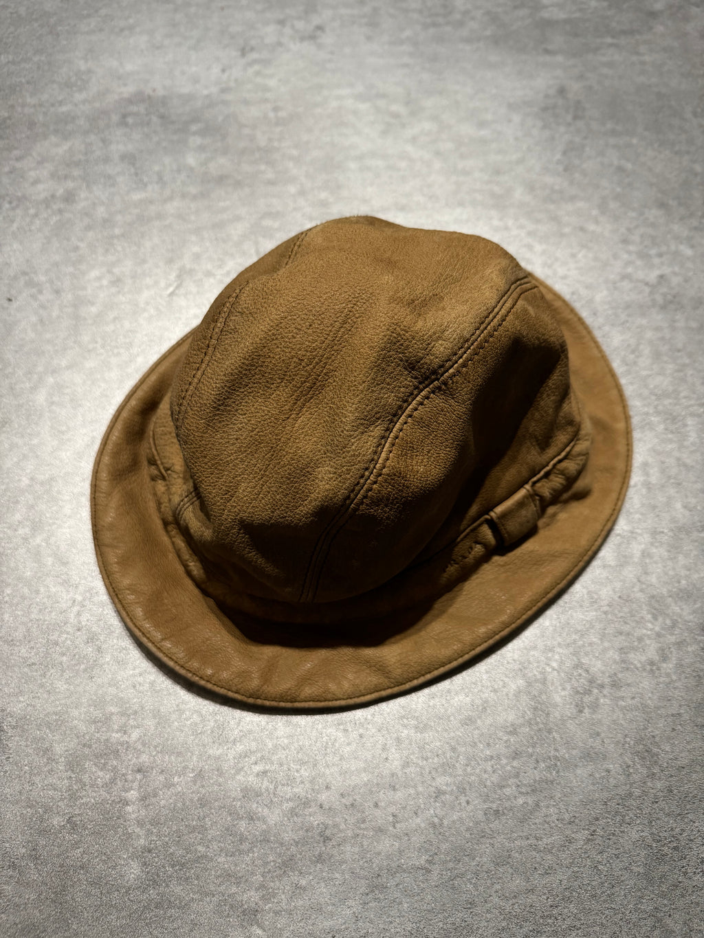 1990s Prada Beige Leather Hat (OS) - 9