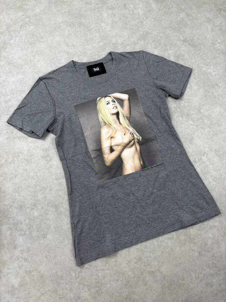 2000s Dolce & Gabbana Grey Women Portrait T-Shirt NiygeHzN 3