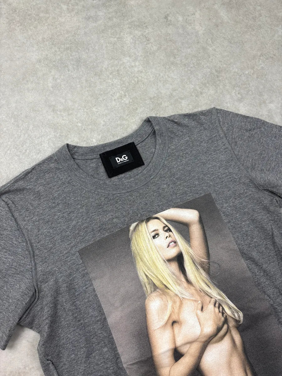 2000s Dolce & Gabbana Grey Women Portrait T-Shirt NiygeHzN 4