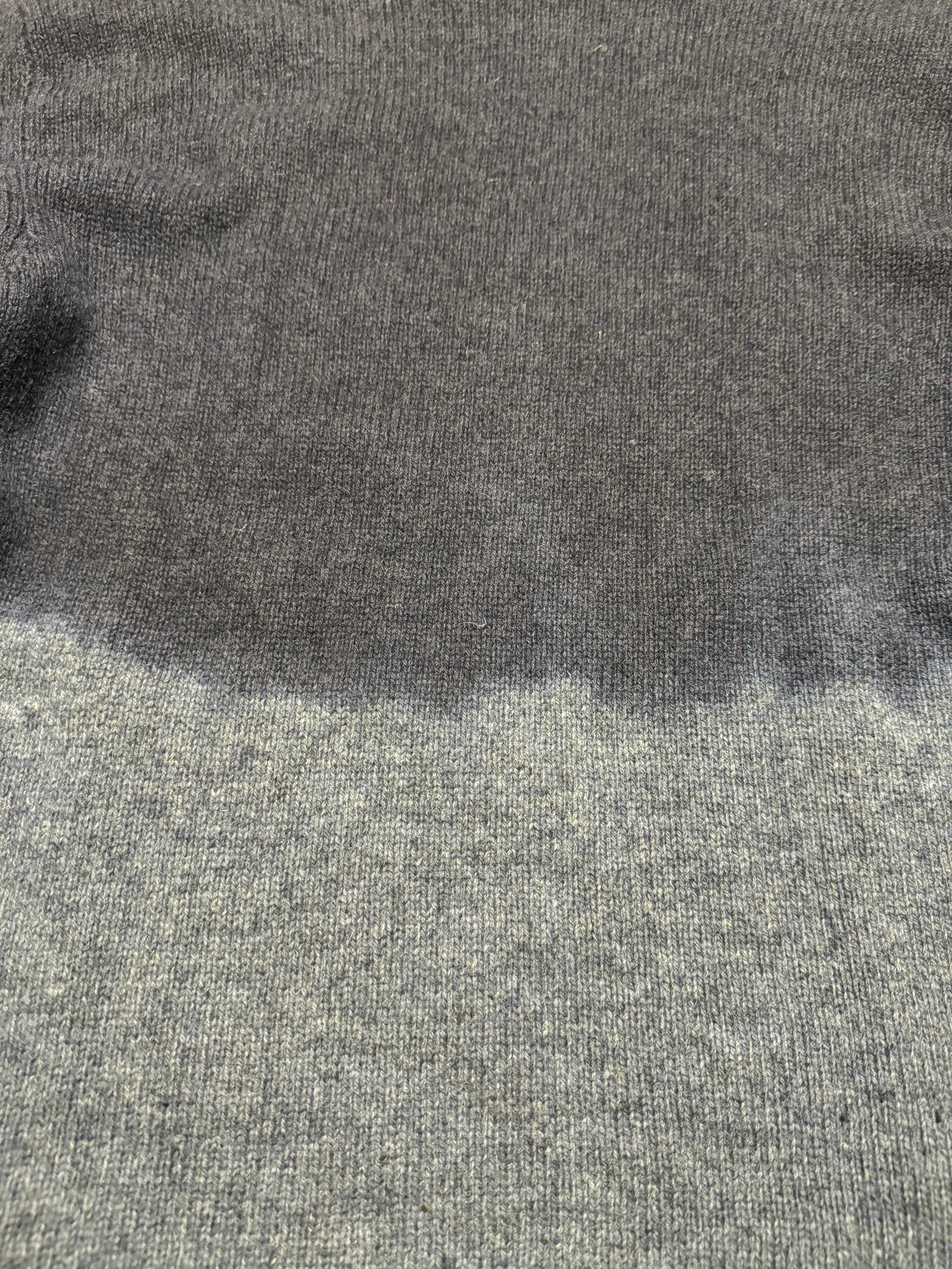 2000s Versace Navy Blue Gradient Sword Wool Sweater (L) - 3