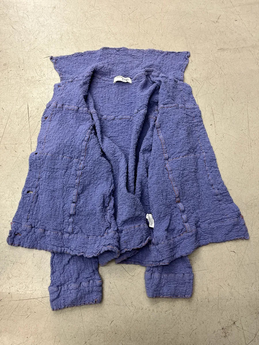 Issey Miyake Crinkled Grid Purple Lilas Jacket NqesMuDv 9