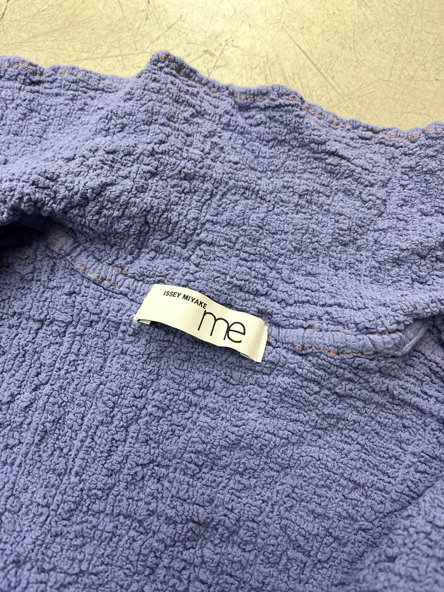 Issey Miyake Crinkled Grid Purple Lilas Jacket NqesMuDv 10