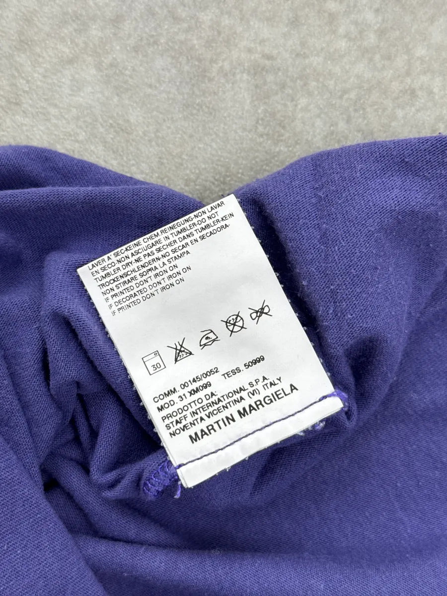 AW2005 Maison Martin Margiela Purple Poem Typo V-Neck T-Shirt NtIyFYDS 11