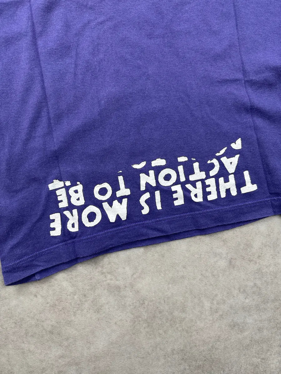 AW2005 Maison Martin Margiela Purple Poem Typo V-Neck T-Shirt NtIyFYDS 8