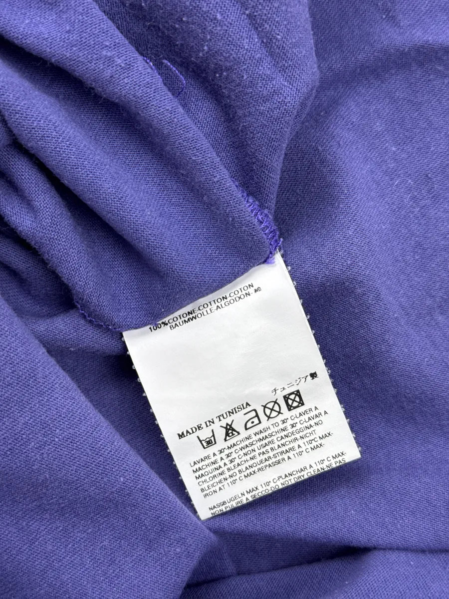 AW2005 Maison Martin Margiela Purple Poem Typo V-Neck T-Shirt NtIyFYDS 10