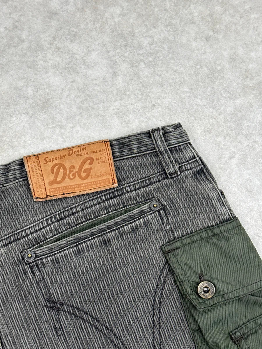 AW2003 Dolce & Gabbana Hybrid Grey Khaki Aviator Cargo Pants NwghDTOK 11