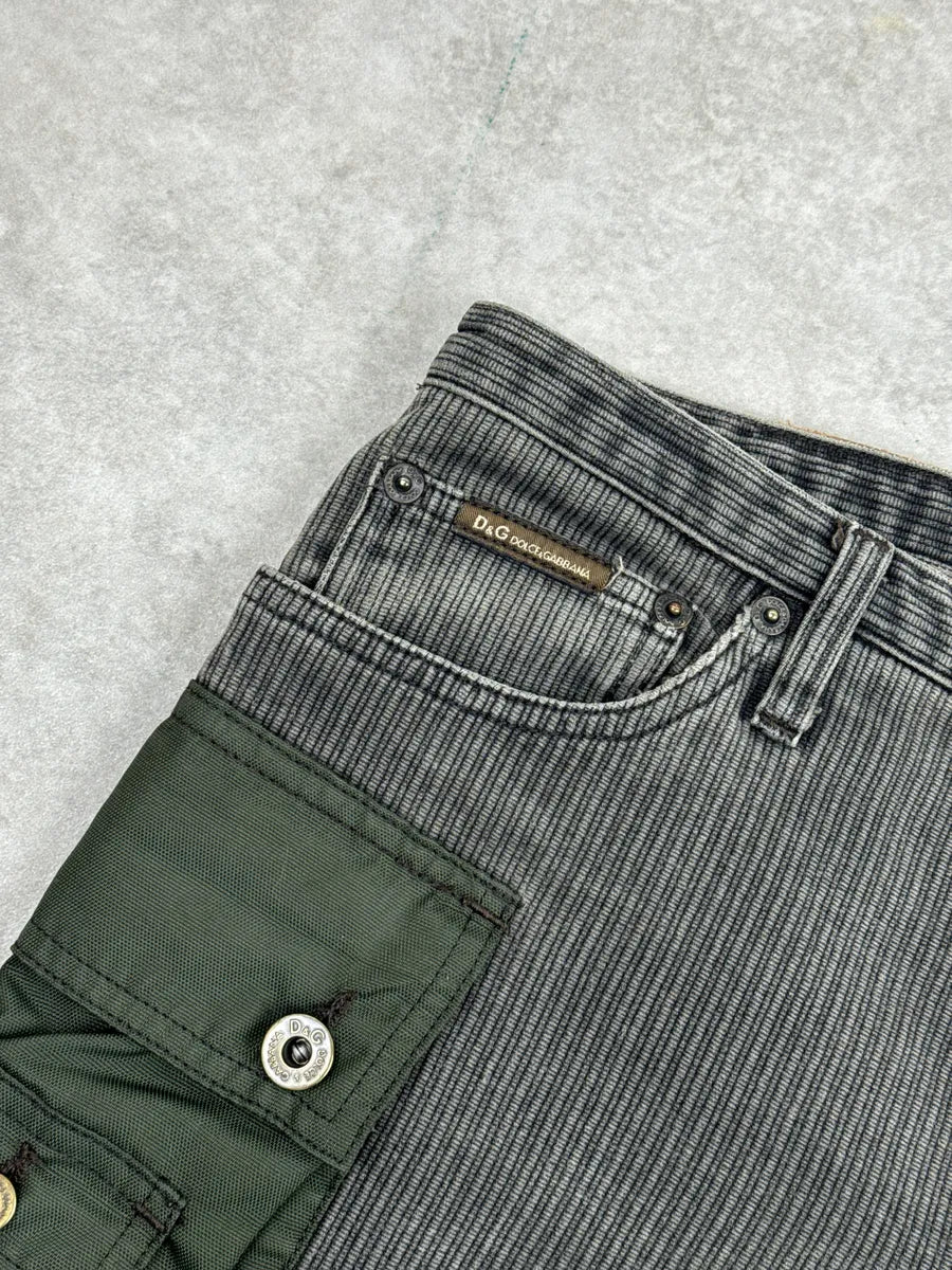 AW2003 Dolce & Gabbana Hybrid Grey Khaki Aviator Cargo Pants NwghDTOK 8