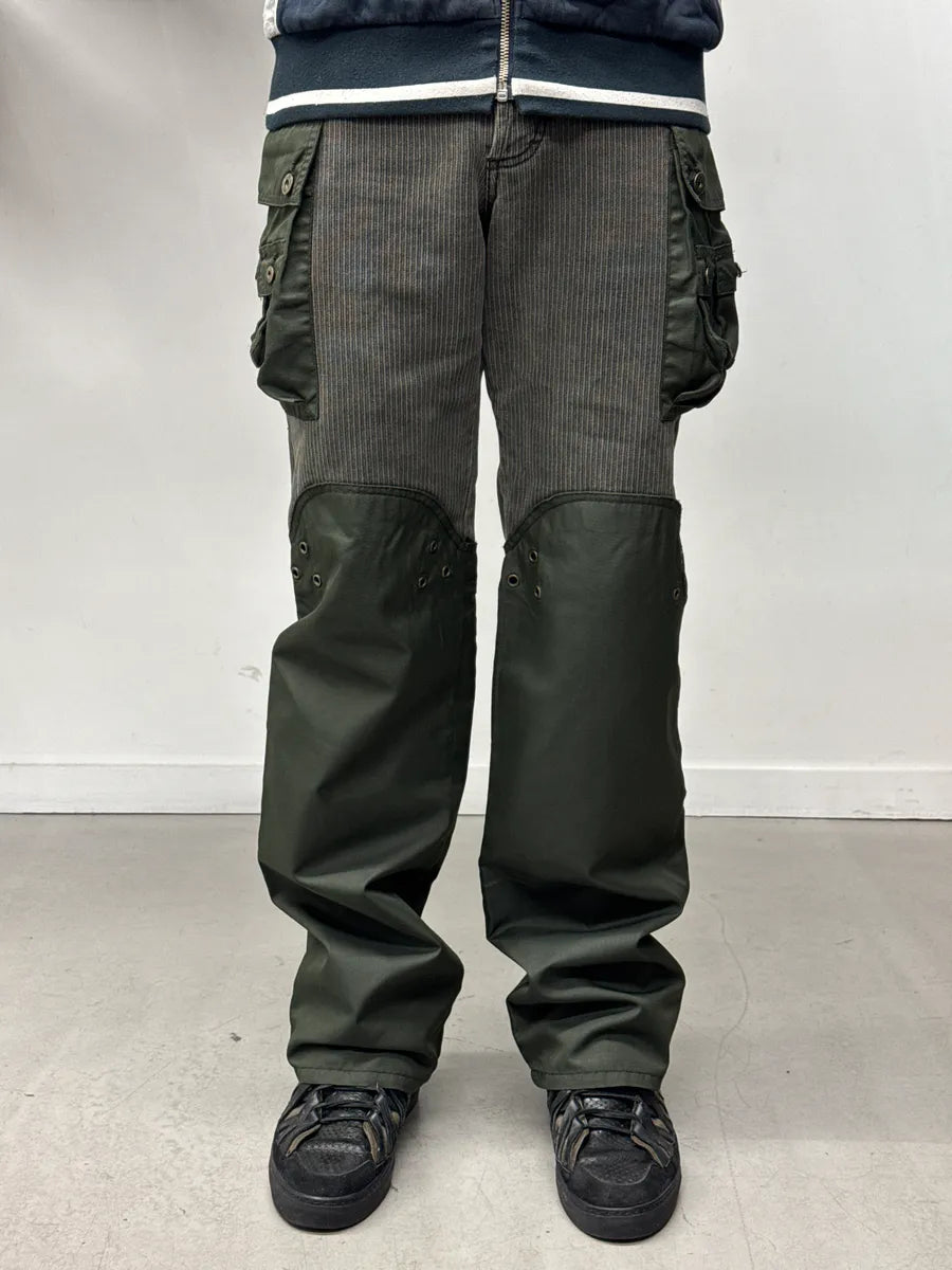 AW2003 Dolce & Gabbana Hybrid Grey Khaki Aviator Cargo Pants NwghDTOK 1