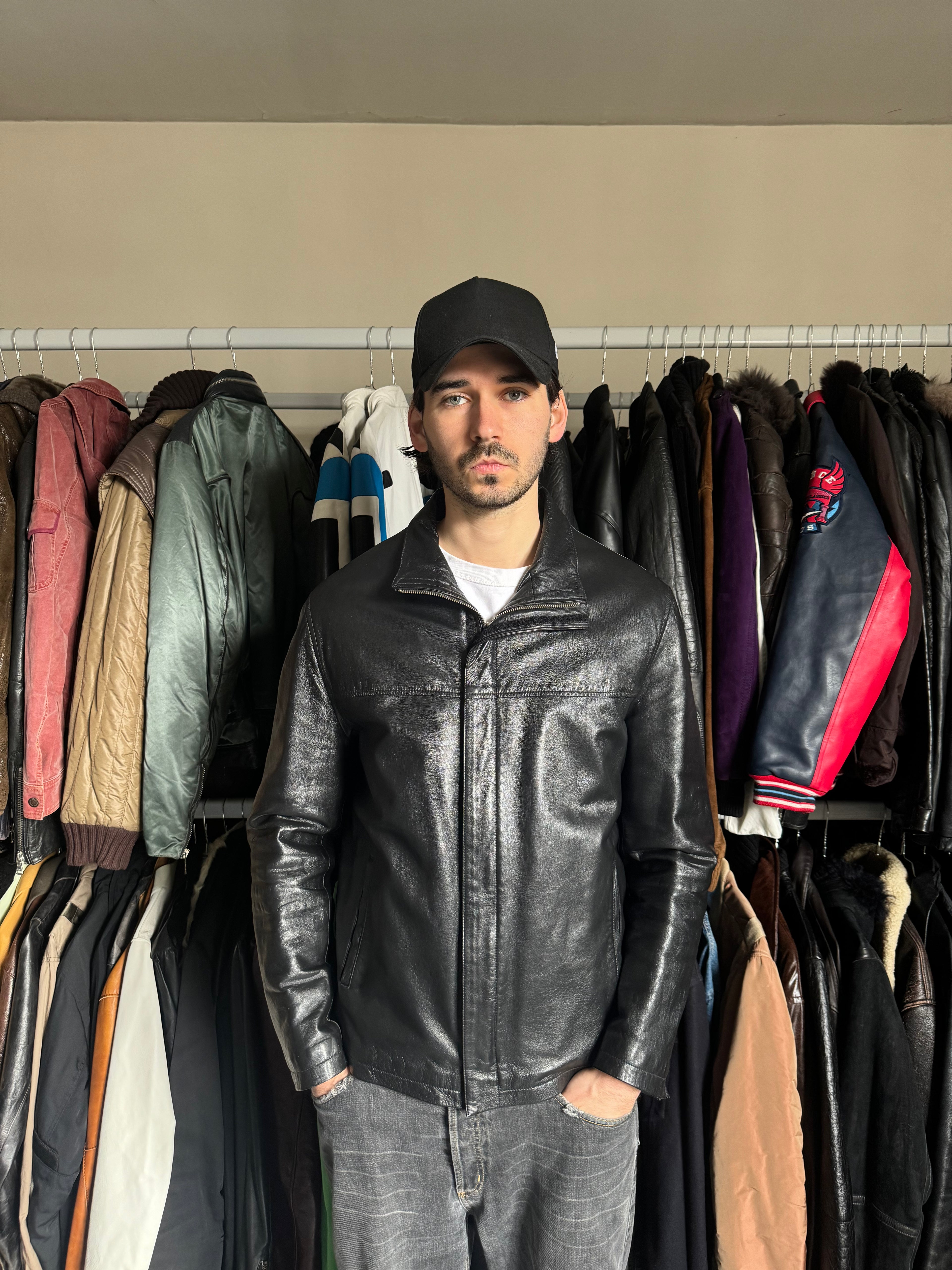 1990s Givenchy Black Premium Fine Leather Jacket  (XL) - 5