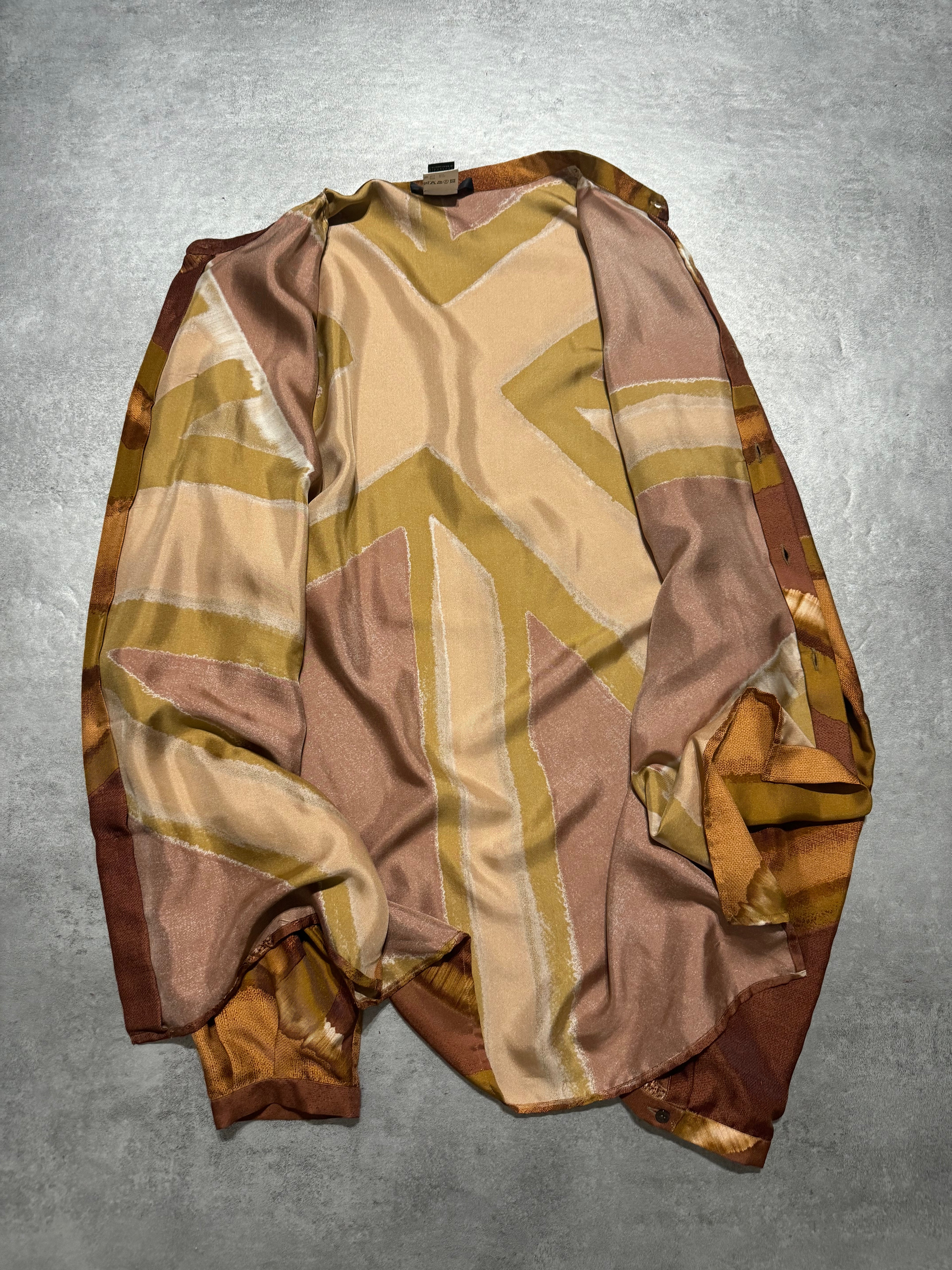 FW2000 Roberto Cavalli Silk Mao Positive Arabic Shirt (S) - 4