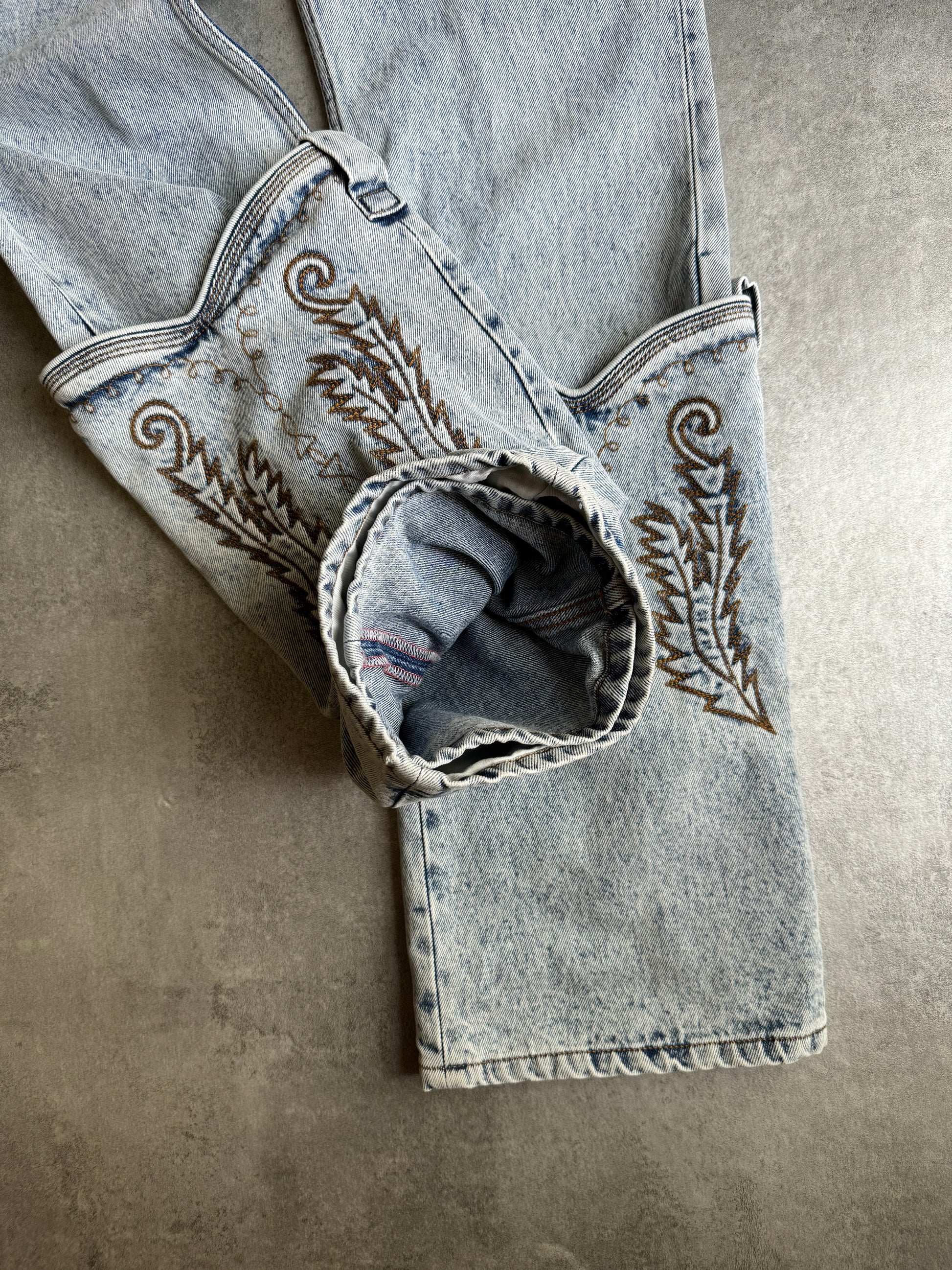 SS2023 Y/Project Cavallier Blue Astro Denim Jeans (M) - 7