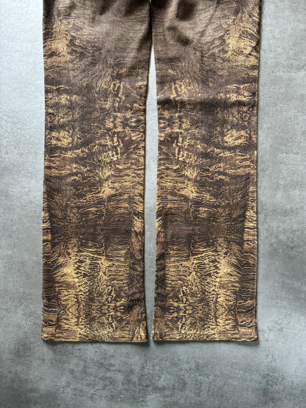 2000s Roberto Cavalli Arabic Brown Sand Erosion Pants (S) - 5