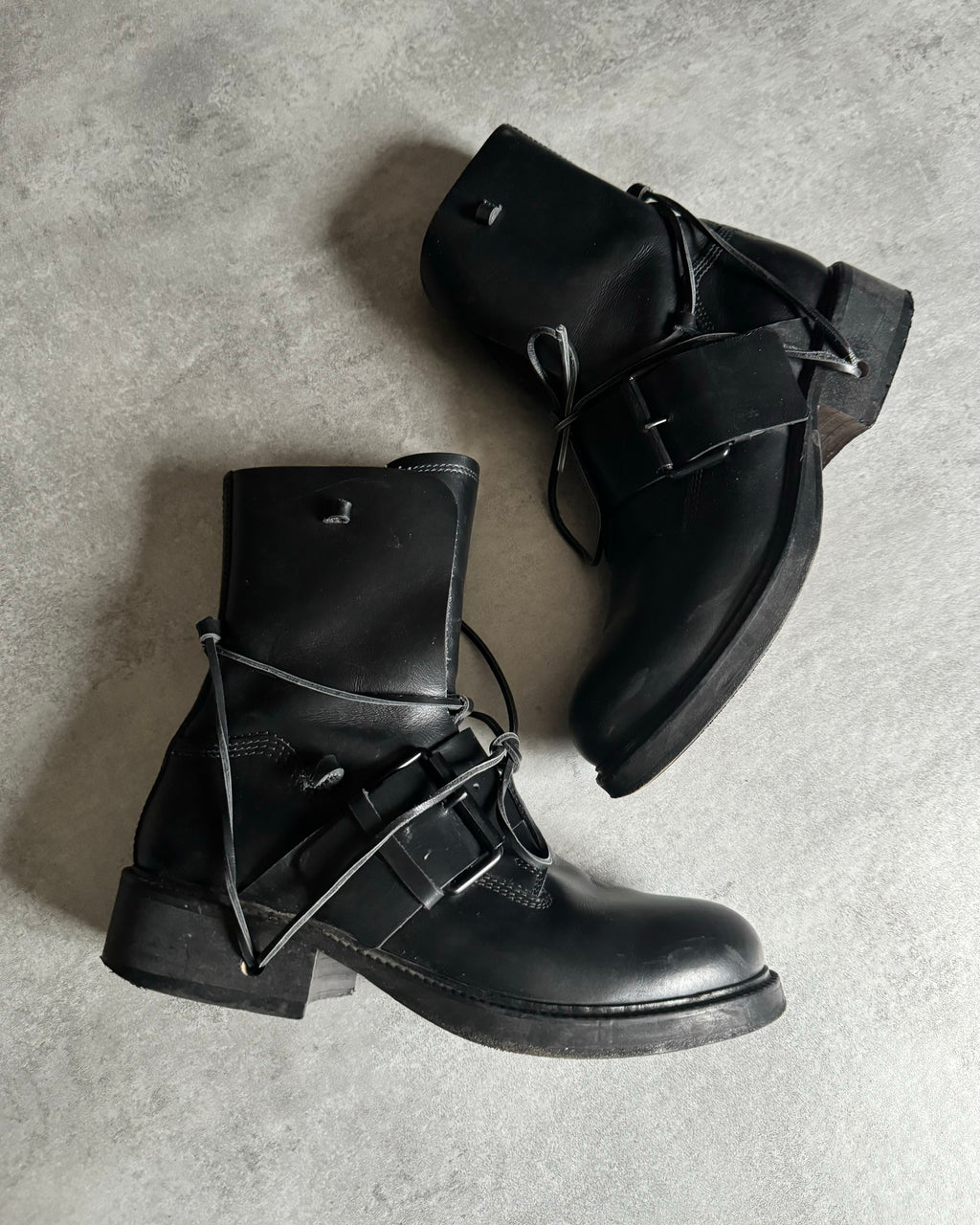 AW1998 Dirk Bikkembergs High Mountaineering Black Boots (43eu/us9 AW1998 Dirk Bikkembergs High Mountaineering Black Boots (43eu/us9