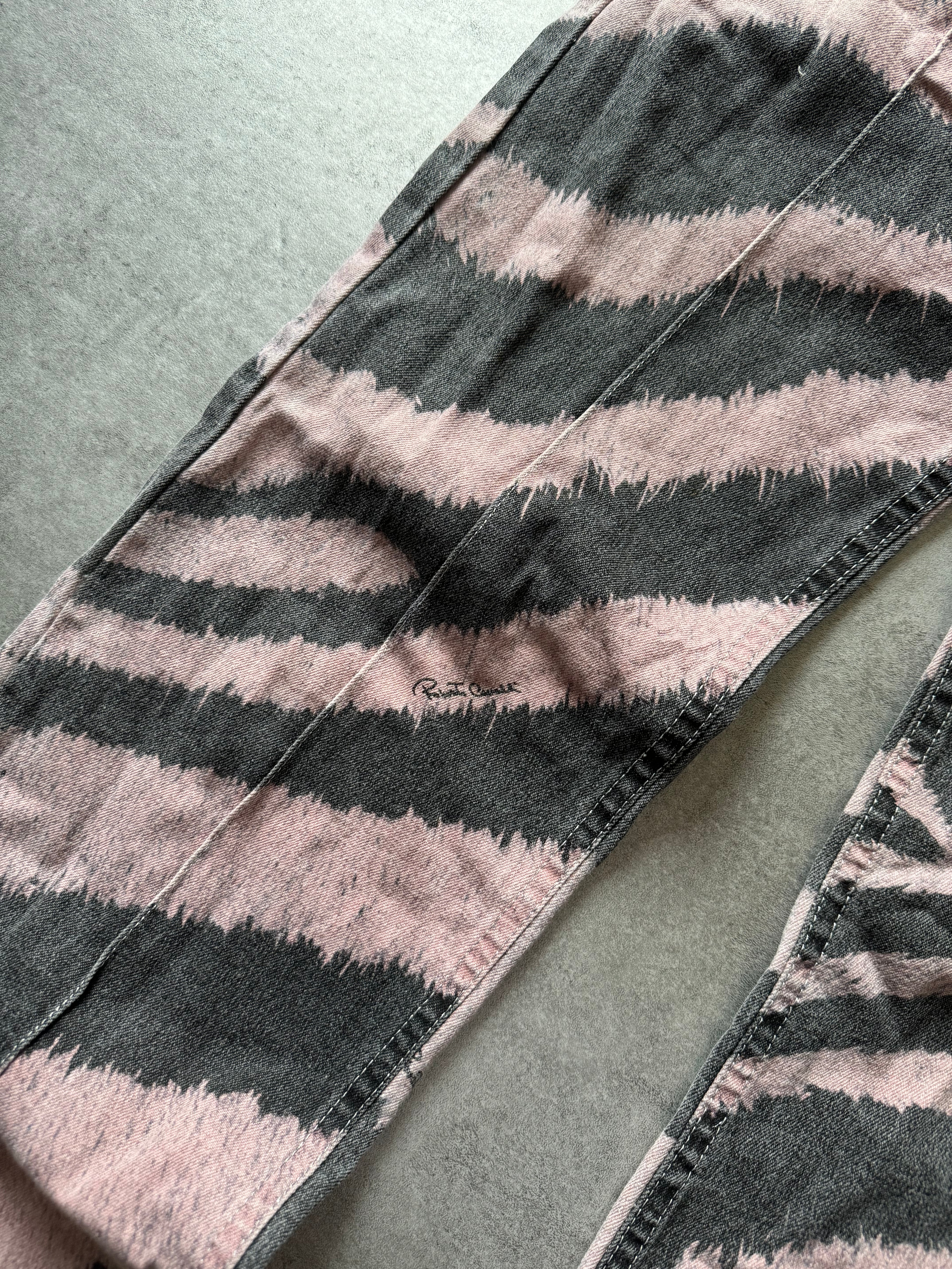 FW2001 Roberto Cavalli Zebra Pink Shadow Pants (M) - 7