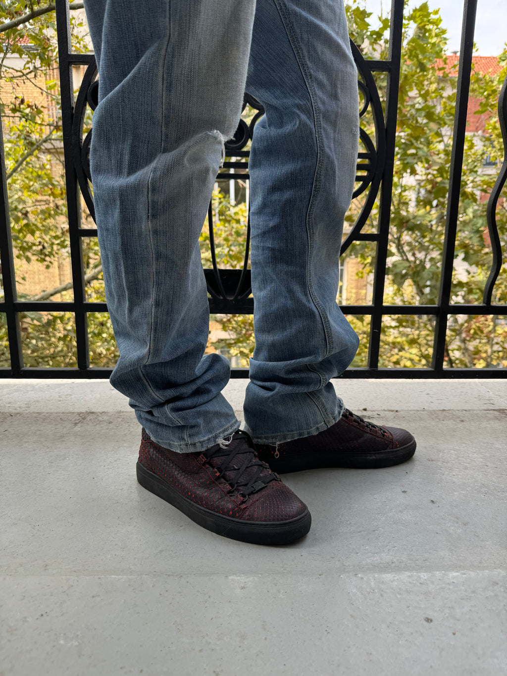 2014 Balenciaga Arena High Red Python Shell Effect  (43) - 8