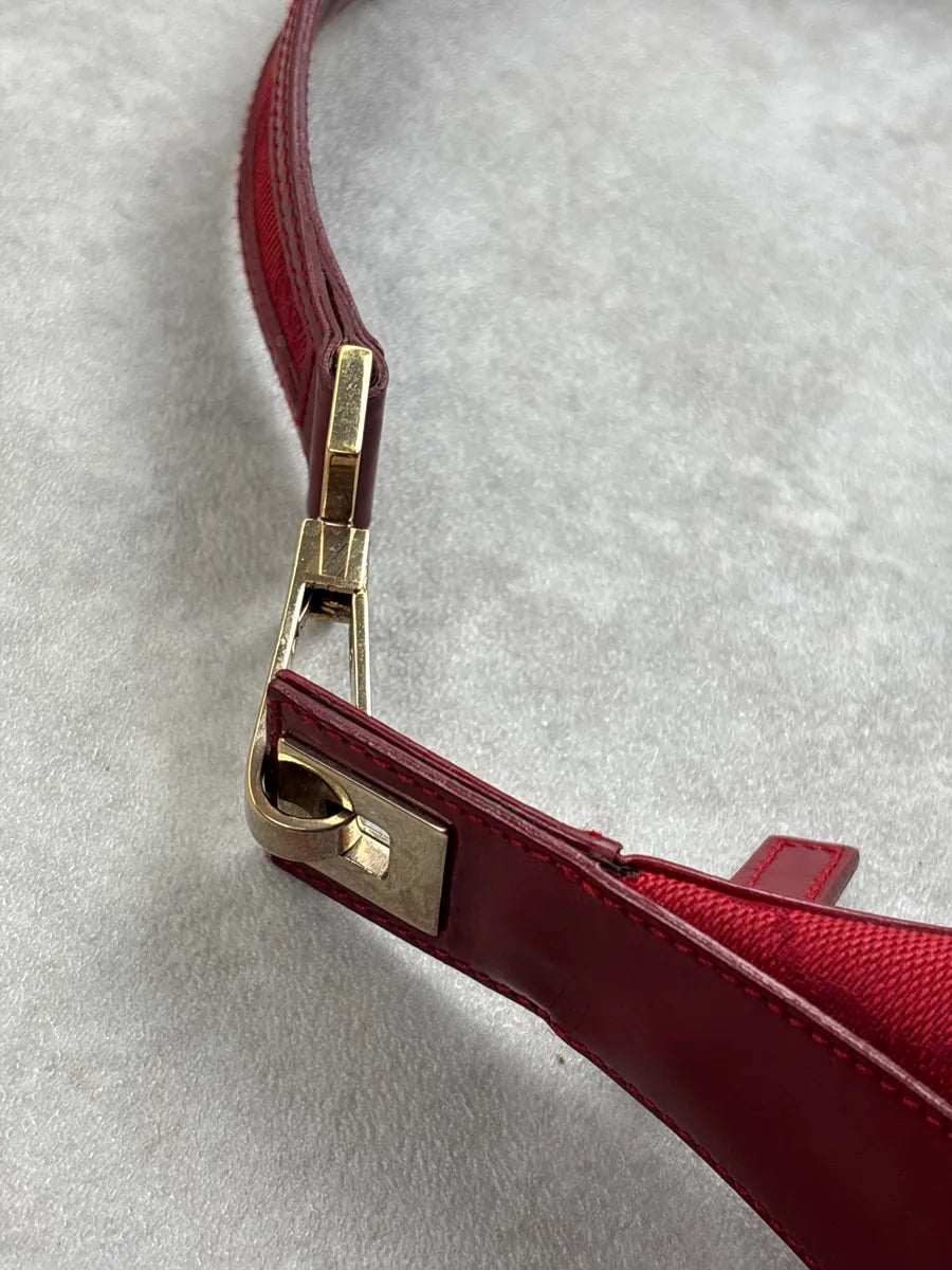 2000s Gucci Red Canvas Hobo GG Monogram Bag OCeBywsk 13
