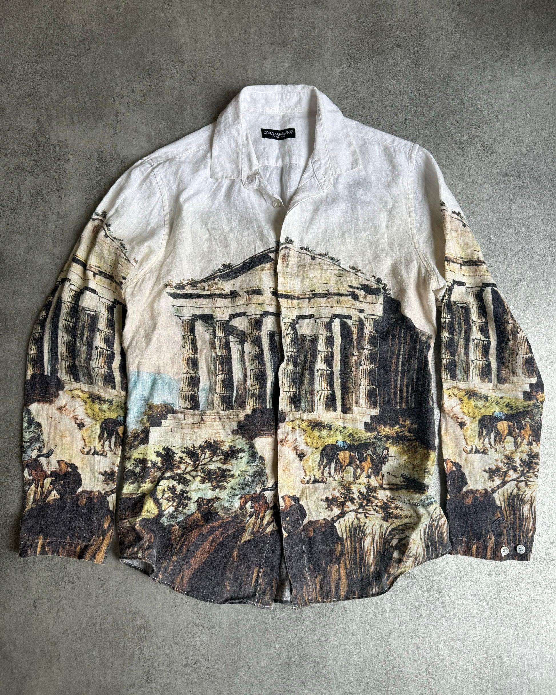 SS2014 Dolce & Gabbana Medieval Contemporary Linen Shirt (S) - 1