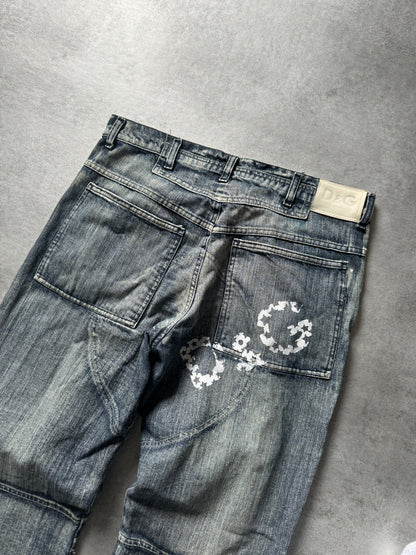 2000s Dolce & Gabbana Brut Avant-Garde Cozy Flared Denim Jeans (L) - 7