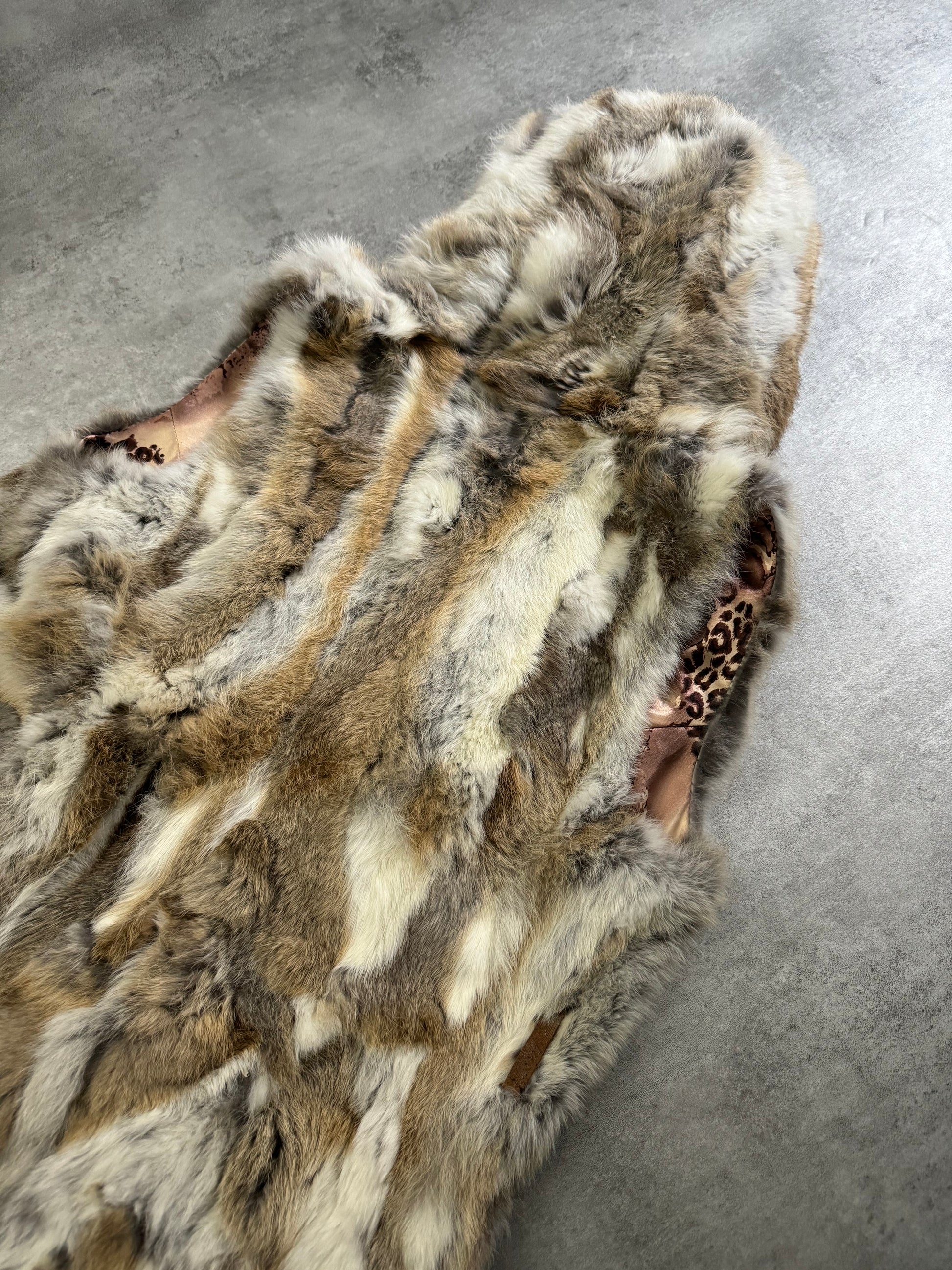 2000s Dolce & Gabbana Premium Rabbit Fur Hooded Vest  (XS/S) - 5