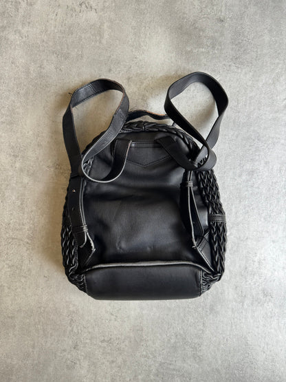 SS2015 Emporio Armani Black Leather Backpack (OS) - 5