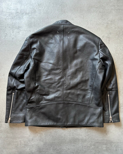 SS2020 Maison Margiela 5 Zips Black Leather Jacket (S) - 2