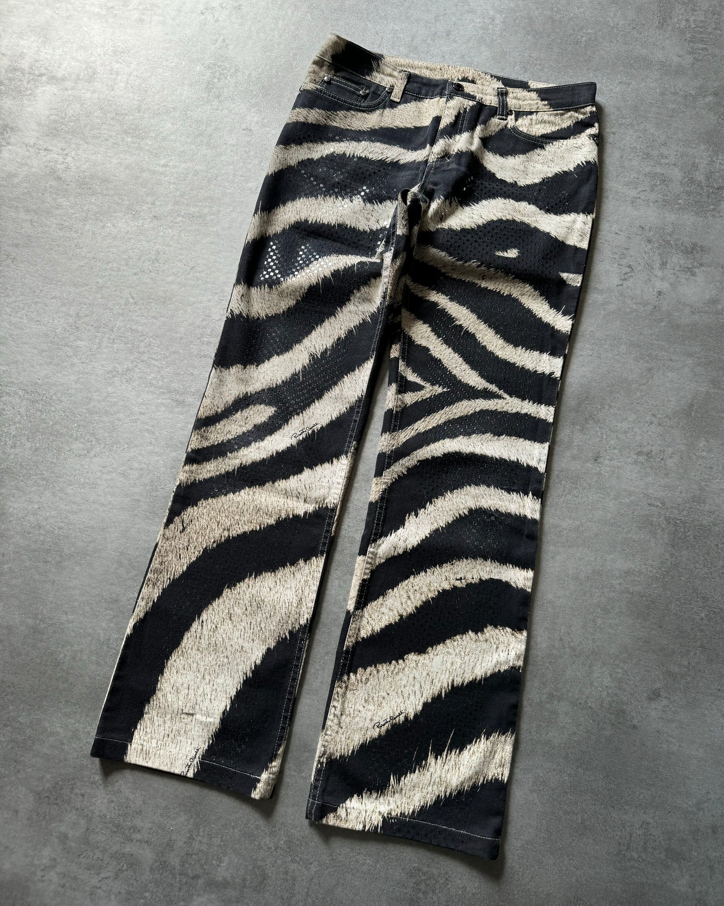 SS2000 Roberto Cavalli Zebra Relaxed Pants (M) - 4