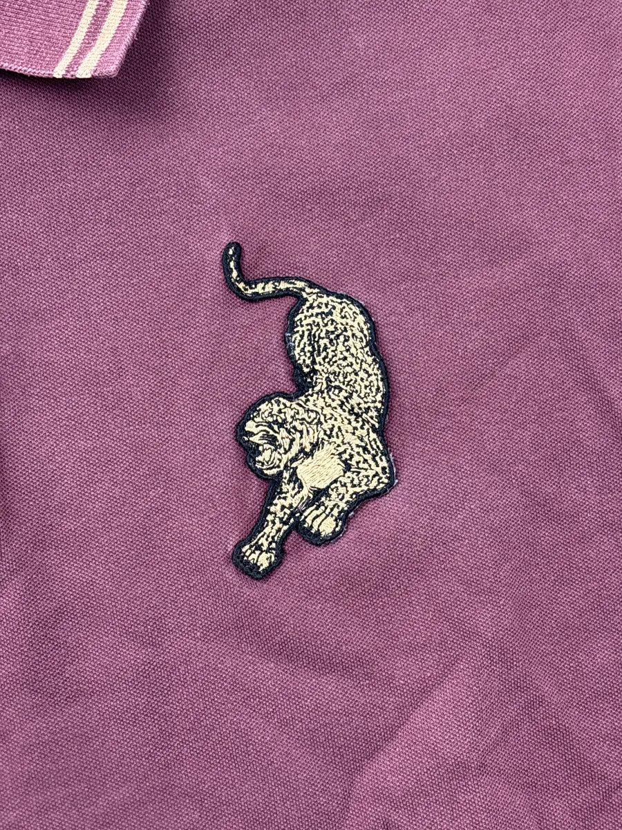 AW2017 Cavalli Burgundy Leopard Embroidered Polo OYtcKsQb 5