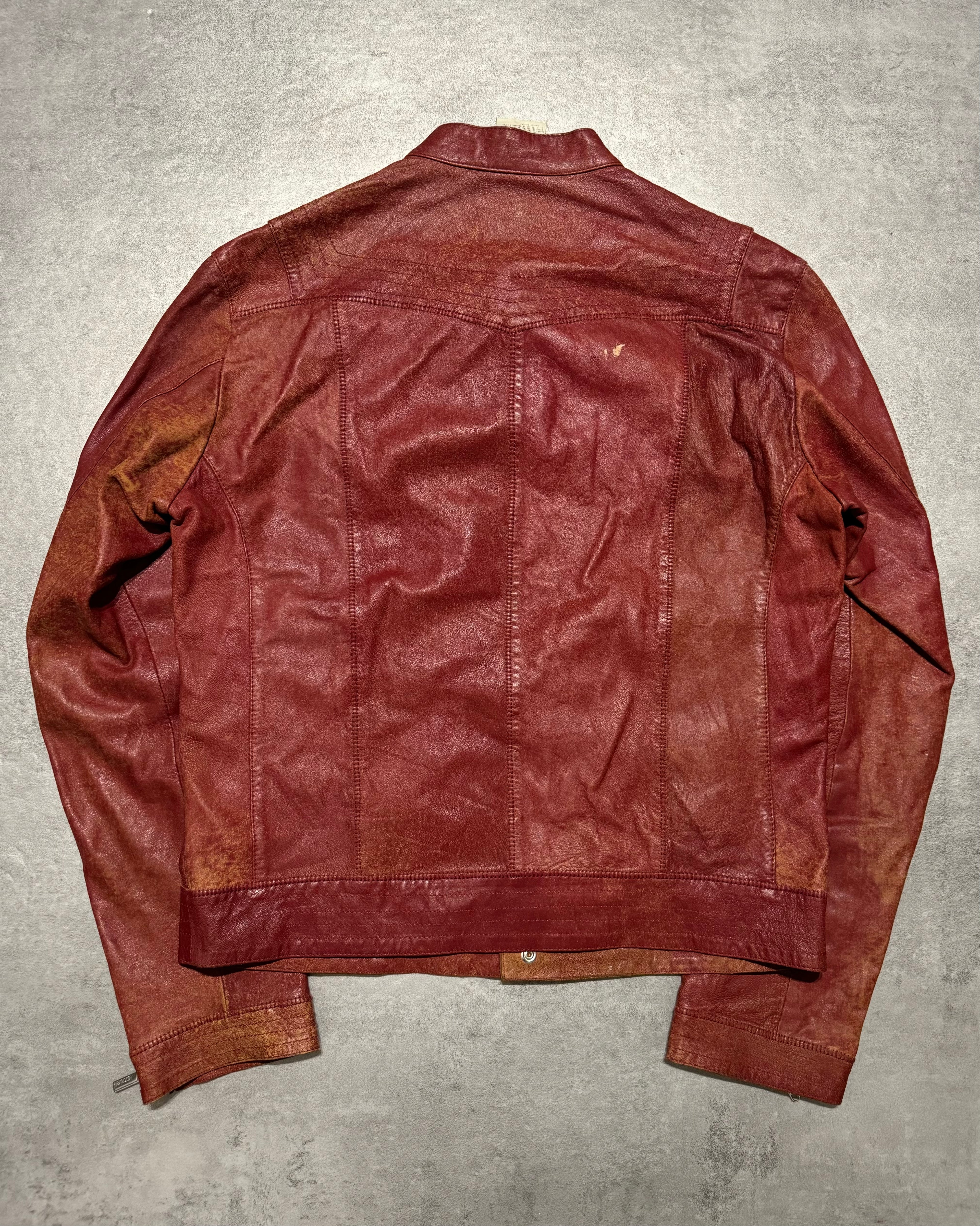 SS2004 Cavalli Sexy Biker Conceptual Leather Jacket  (L) - 3