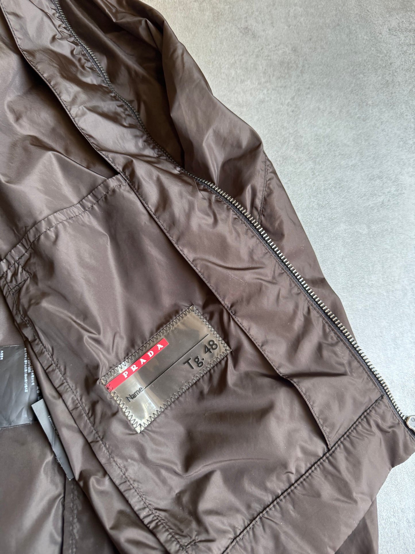 SS2012 Prada Brown Windbreaker Soft Jacket (M) - 6