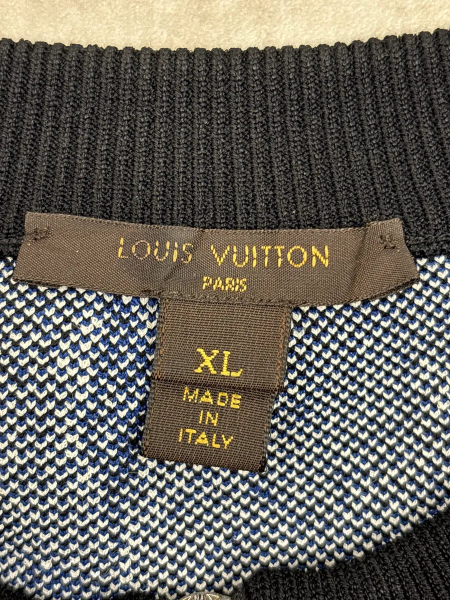 Louis Vuitton Navy Floral Jacquard Zip-Up Bomber Jacket OamMsxNT 9