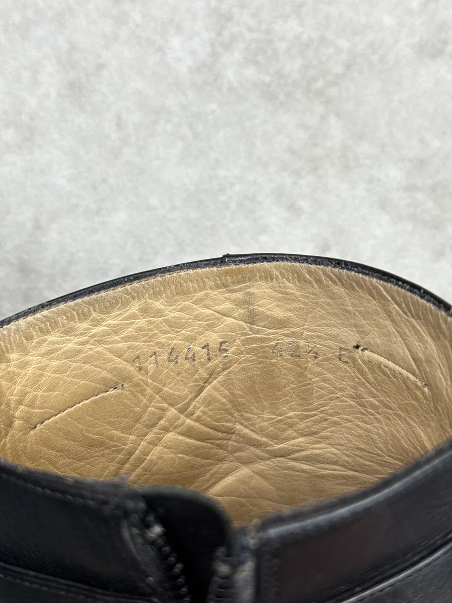 Gucci Black Leather Interlocking G Square Ankle Boots ObESYMNo 8