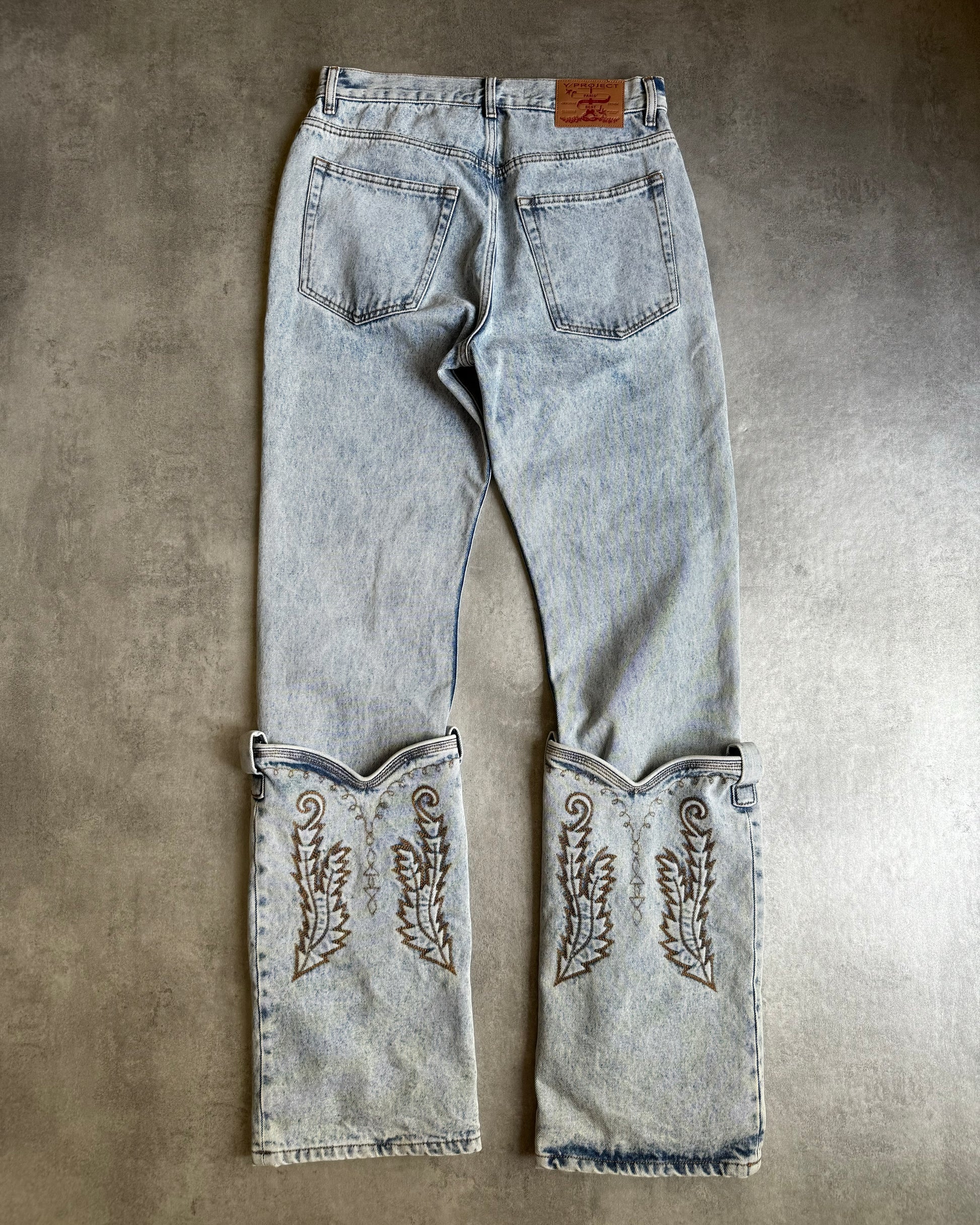 SS2023 Y/Project Cavallier Blue Astro Denim Jeans (M) - 2