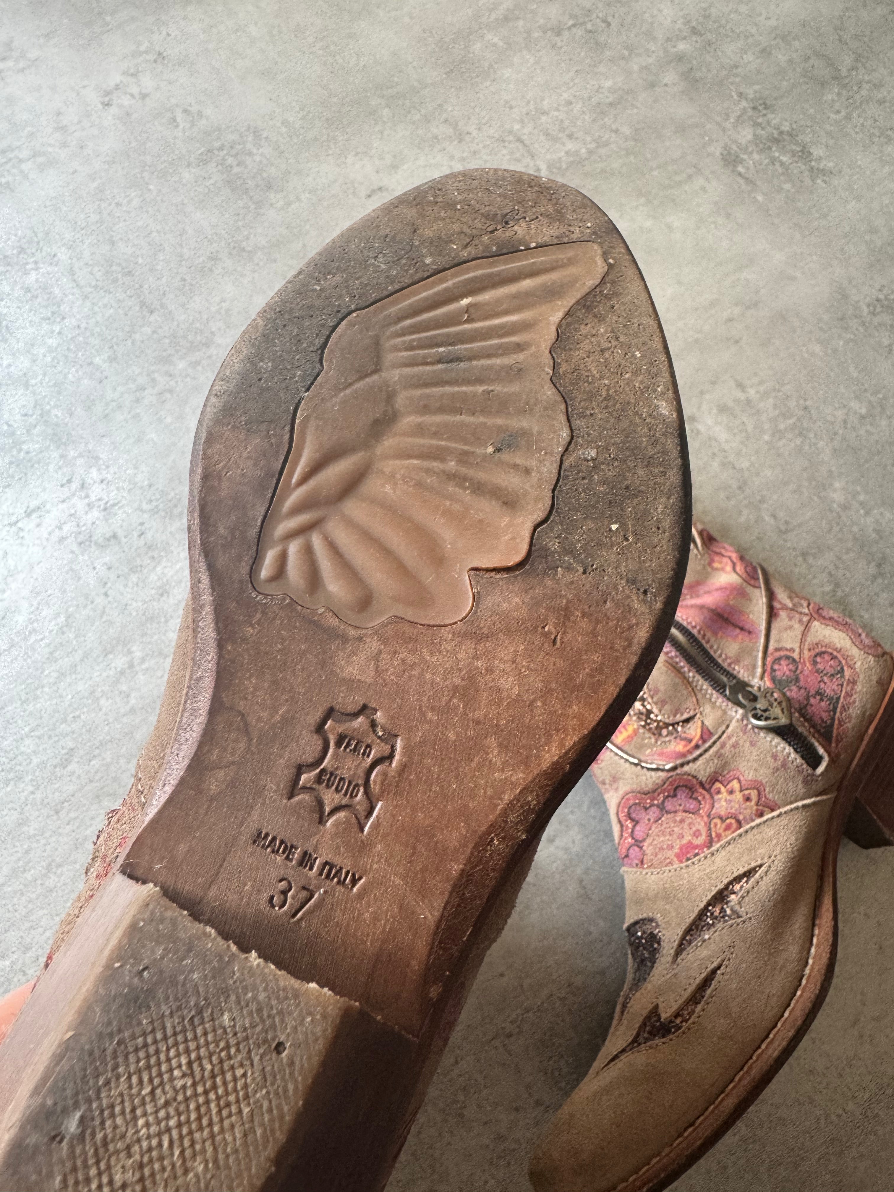 2000s Roberto Cavalli Cow-Boy Glamour Boots (37) - 5