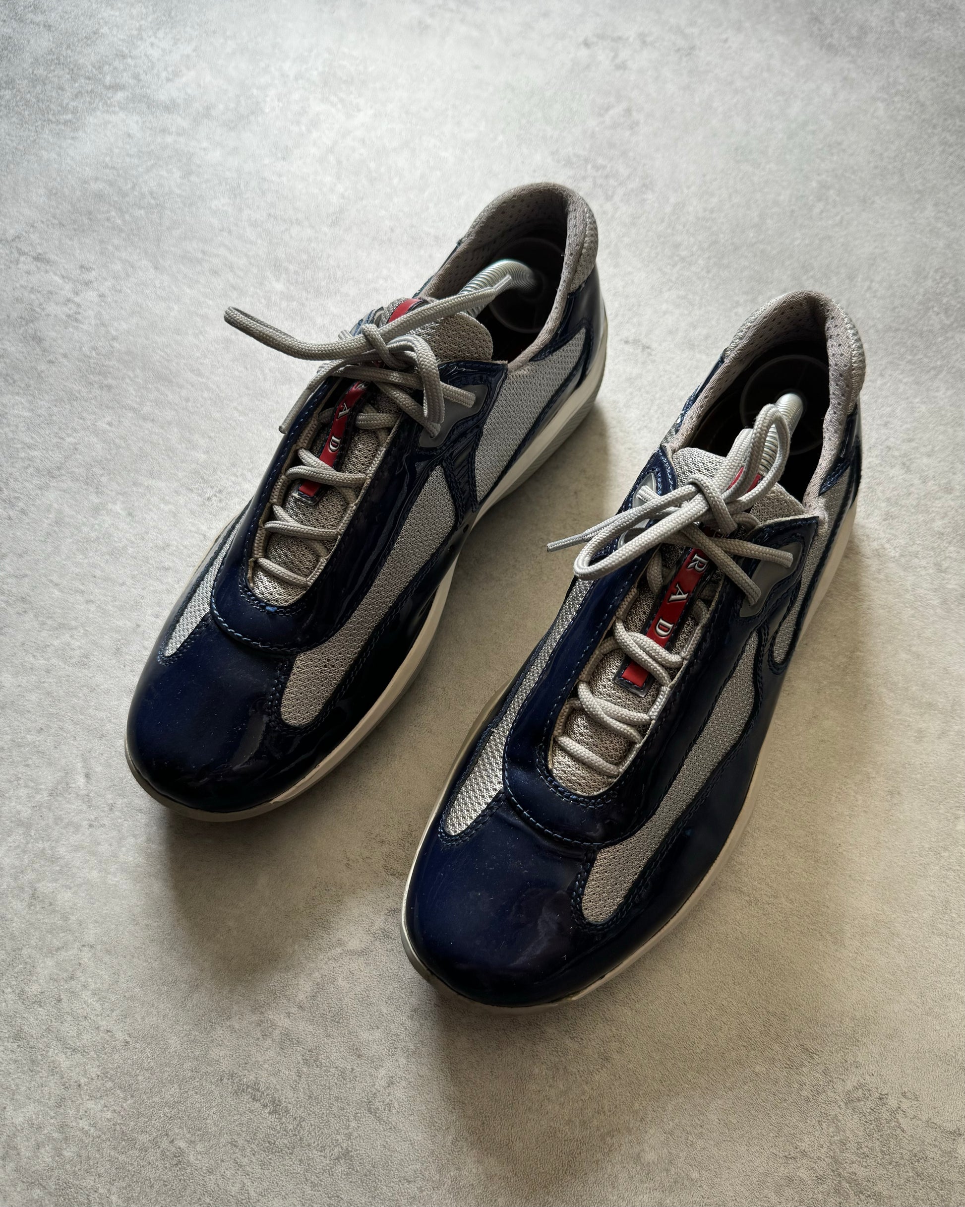 Prada America's Cup Navy Satin Shoes (39) - 3